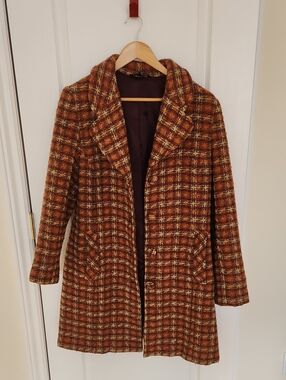 200's Era Plaid Wool Coat